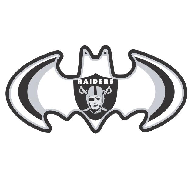 Oakland Raiders Batman Logo DIY iron on transfer (heat transfer)